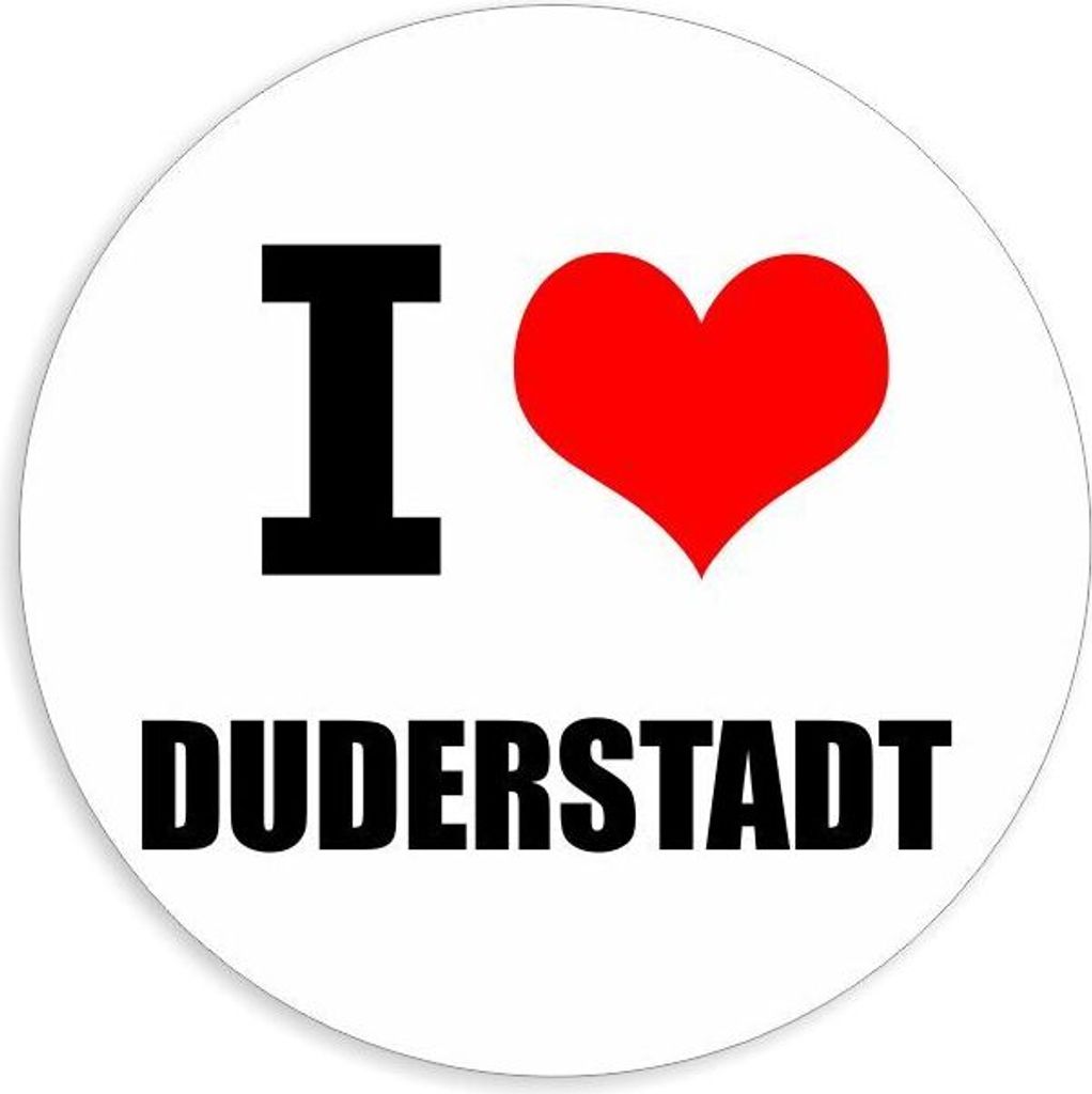 Kiwistar - Autoaufkleber - 5x5 cm - außen klebend - I love Duderstadt für Auto, Laptop, Fahrrad, LKW, Motorrad Aufkleber mehrfarbig Sticker Decal