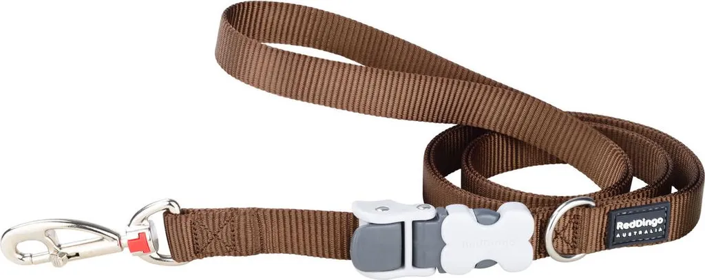 Guinzaglio Red Dingo Marrone 1.2m: Resistenza Nylon per Cani Attivi