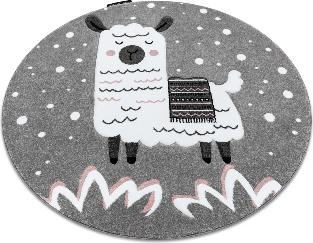 Tapis Petit Lama Gris 140 cm : Fini les Sols Froids dans la Chambre !