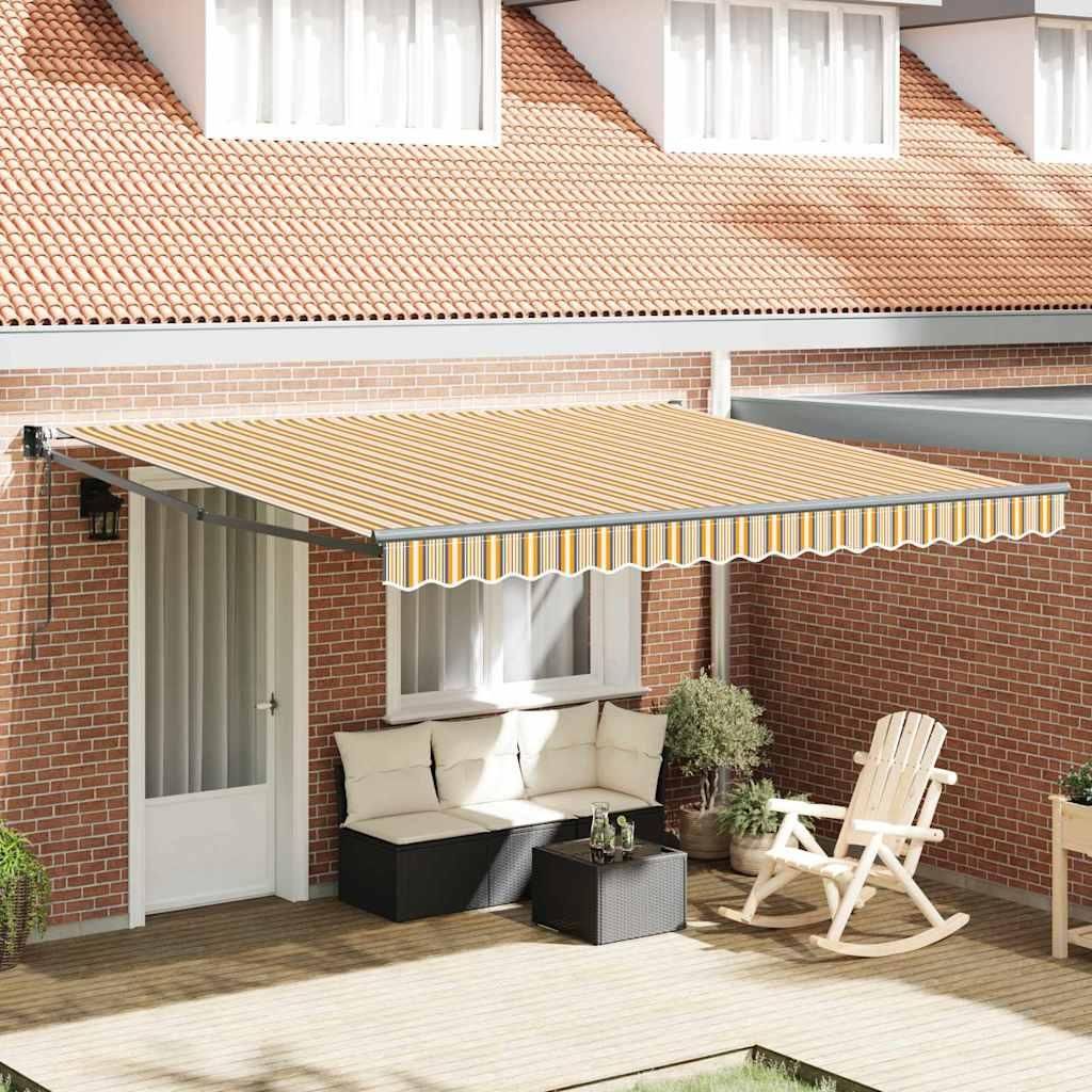 Möbel Einziehbare Markise Mehrfarbig 400 × 300 cm Stoff - Markisen 3330586
