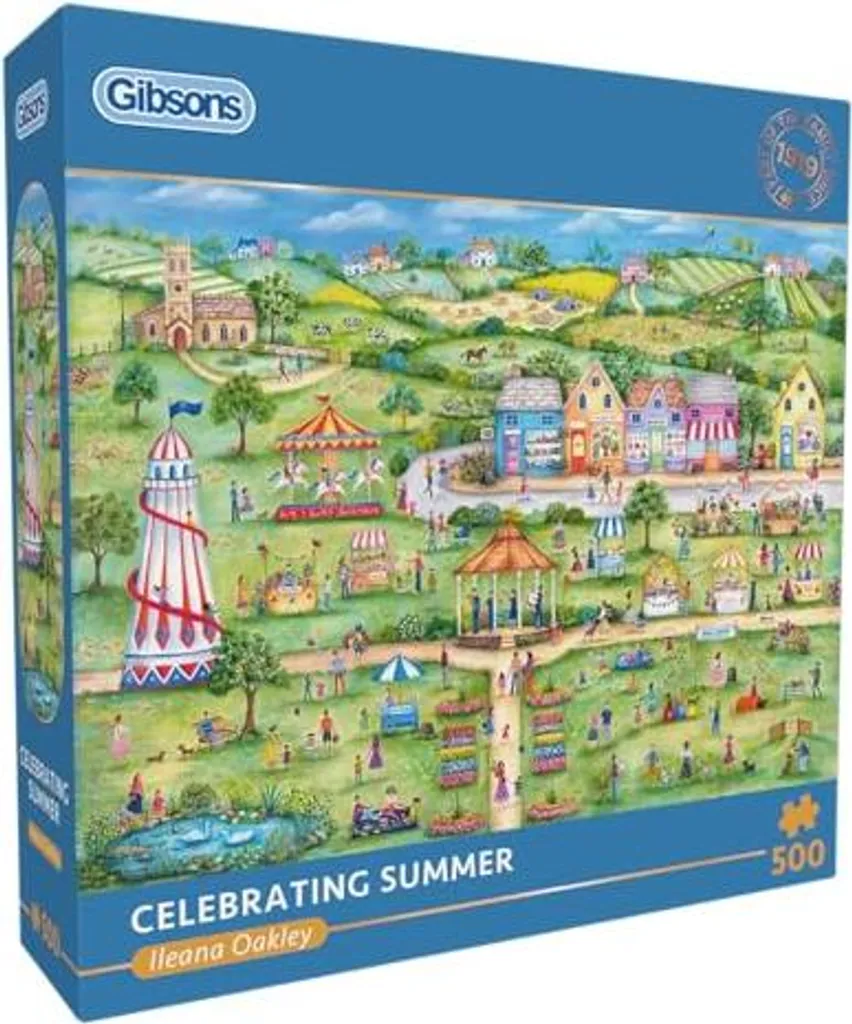 Puzzle Gibsons Fête de l'été 500 pièces avec carton coloré écologique