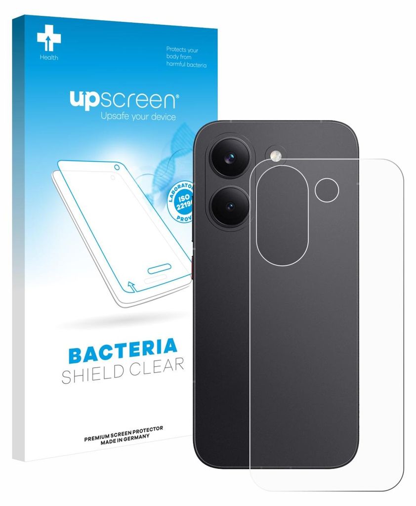upscreen Schutzfolie für Xiaomi Poco X8 Pro (Rückseite) Displayschutz Displayschutzfolie Folie Klar antibakteriell