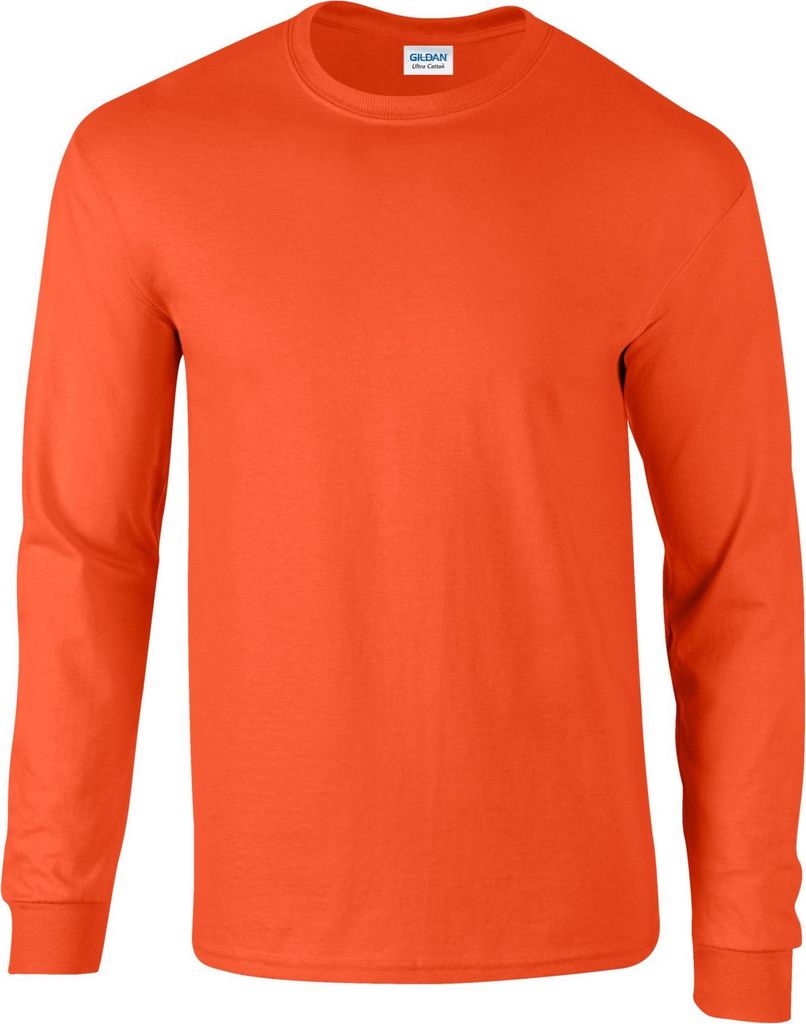 Gildan - T-Shirt für Herren/Damen Uni Langärmlig FK2670 (5XL) (Orange)