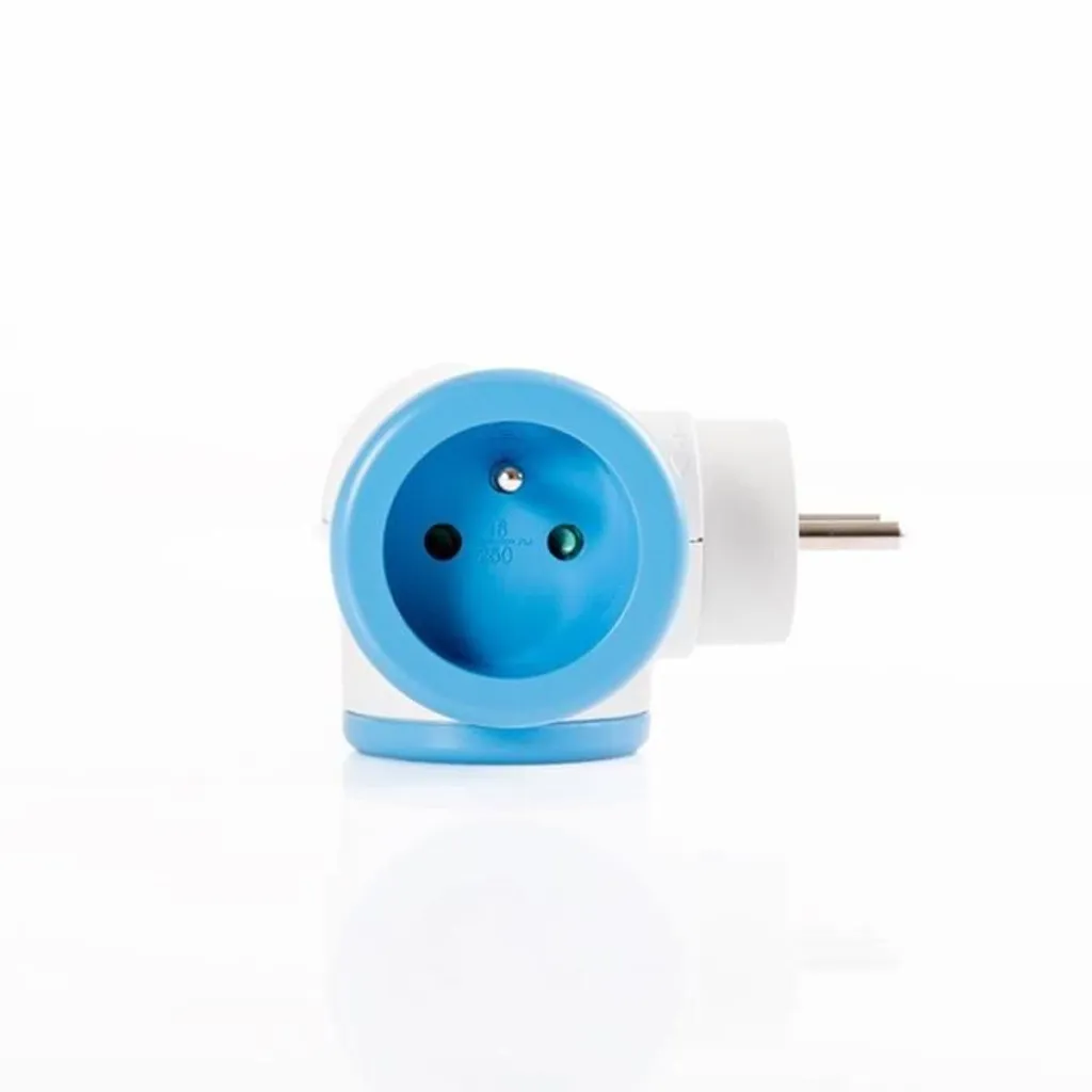 Fini les prises bloquées ! Triplite rotative 3x16A WATT & CO bleue - 3