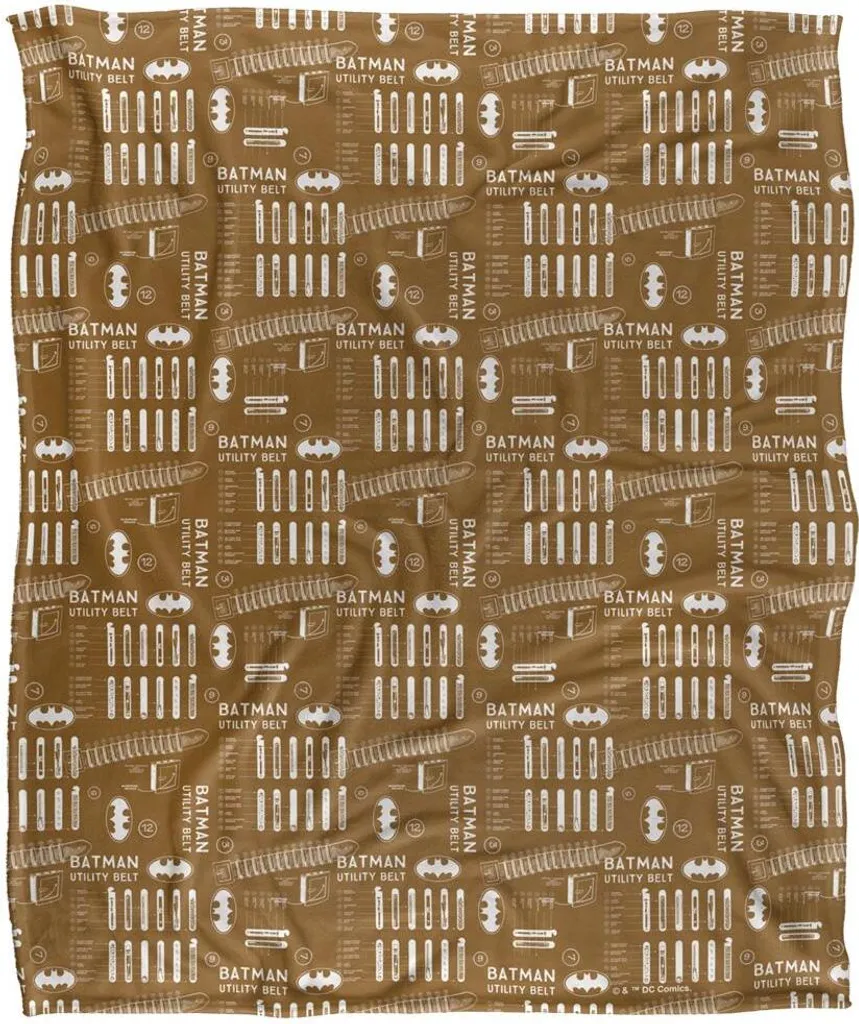 Couverture Batman pour Canapé et Lit Utility Belt TV19501 Plaid Taille Unique