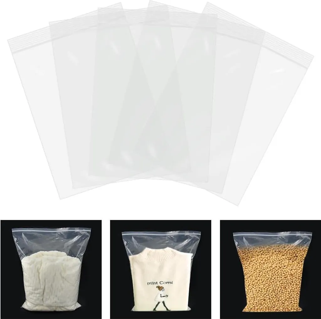 Lot de 20 sacs de conservation alimentaire 40x60 cm réutilisables et sûrs