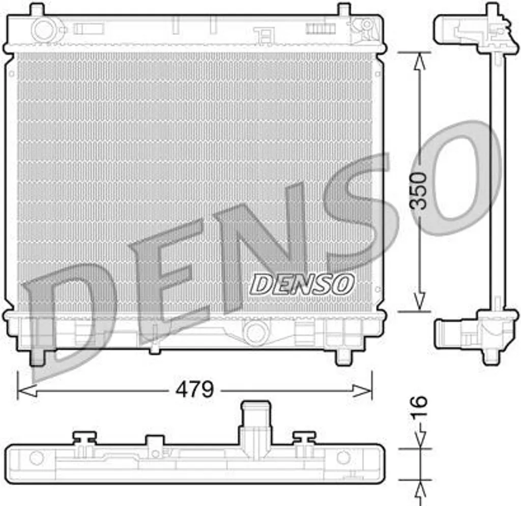 Radiateur moteur DENSO DRM50059 pour Urban Cruiser P1 - OE 1640033120