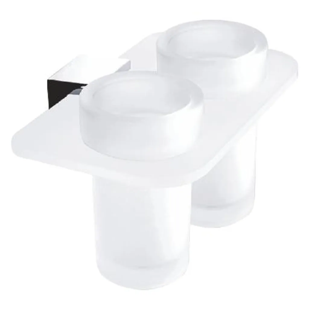 Évitez le désordre du lavabo avec le porte-verre double Nimco Kibo