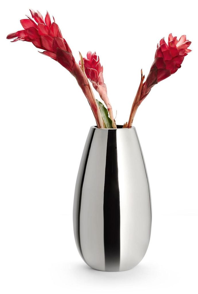 Philippi Anais Vase L Aluminium, Nickel, hochglanzpoliert Produktbild 