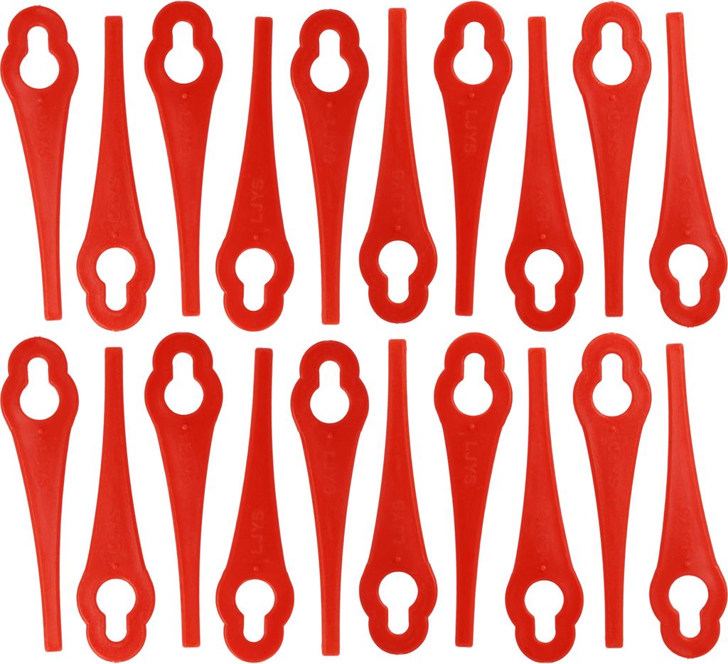 vhbw 20x Ersatz-Messer kompatibel mit Einhell RG-CT 18/1, GE-CT 18 Li Kit, BG-CT 18 Li, GE-CT 18 Li Rasenmäher - Ersatzklinge Rot, Polyamid