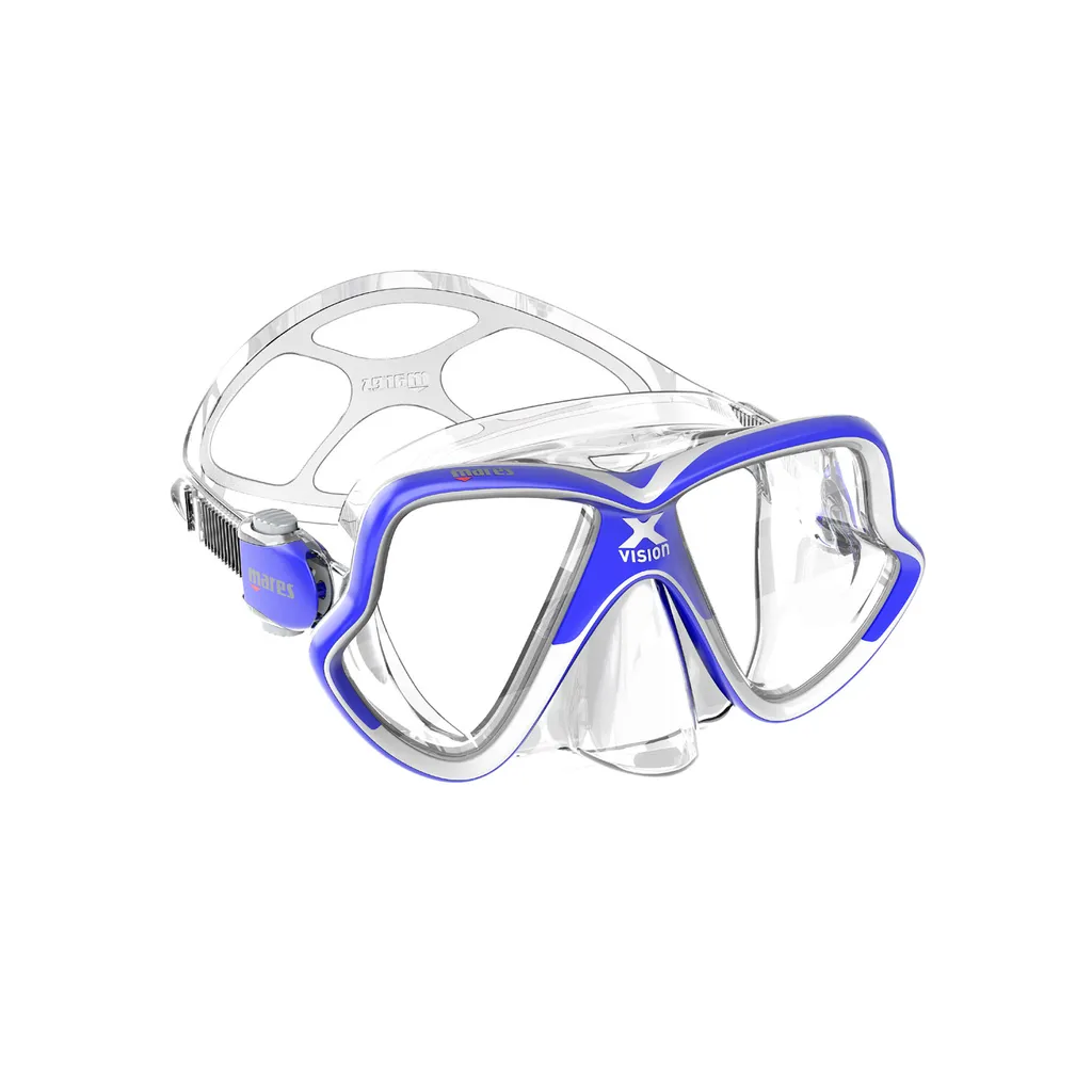 Masque de snorkeling et plongée Mares X-Vision Mid 2.0 blanc et bleu