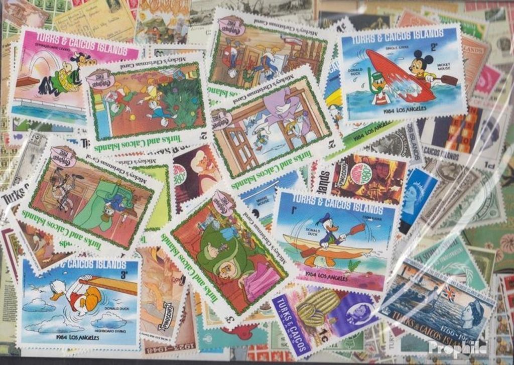 Briefmarken Turks- und Caicos-Inseln 200 verschiedene Marken