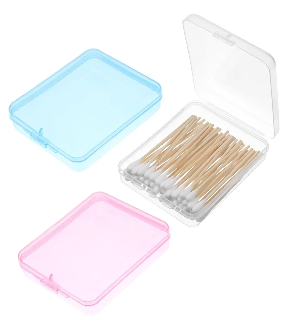 Boîte de rangement portable pour cotons-tiges et fil dentaire de voyage