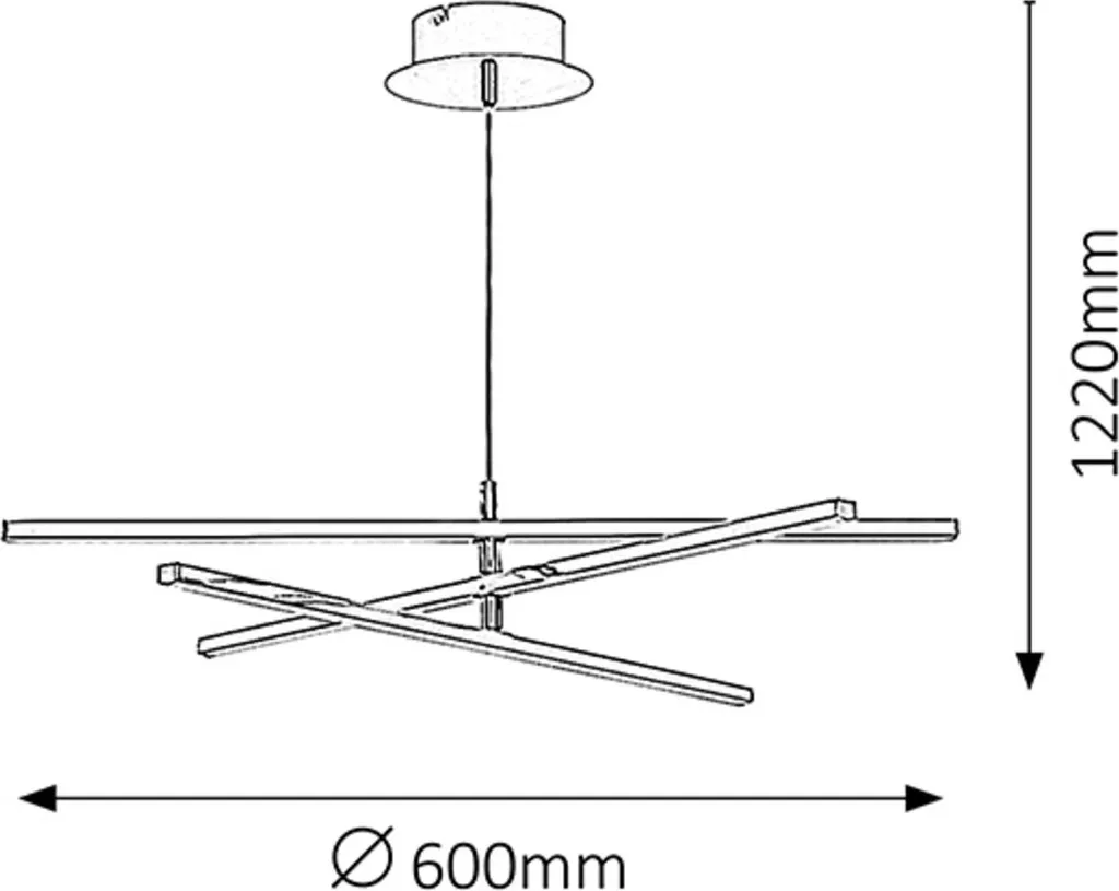Suspension LED 18W chrome 2480 Meredith Rabalux pour salon moderne - 2