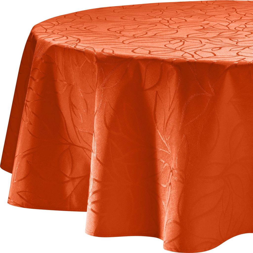 Erwin Müller Outdoor-Tischdecke Terrassa" orange rund: 160 cm Ø"