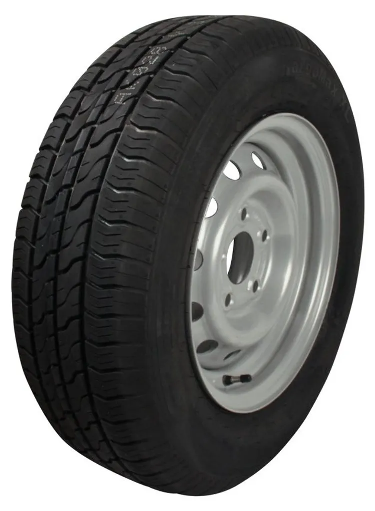 Roue complète de remorque 13 pouces pneu 185/70R13 jante acier