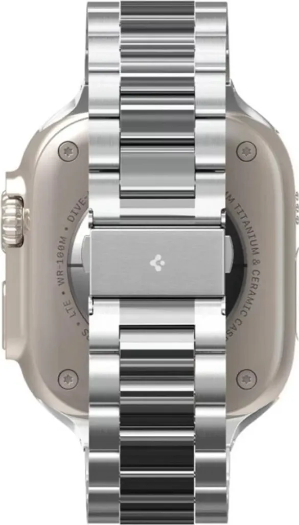 Bracelet en acier inoxydable de montre compatible Apple Watch 45mm