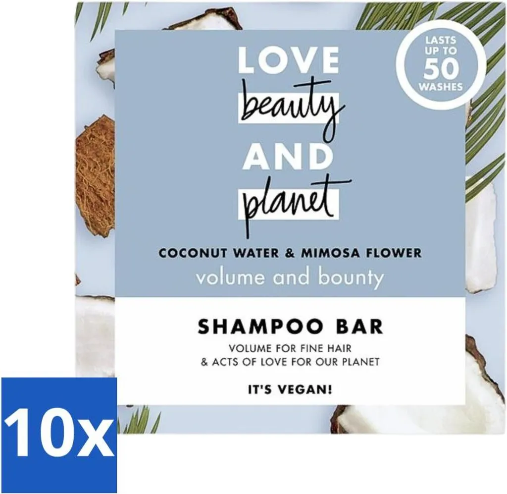 Love Beauty and Planet Shampoo Solido Cocco e Mimosa 10 Pezzi - Offerta