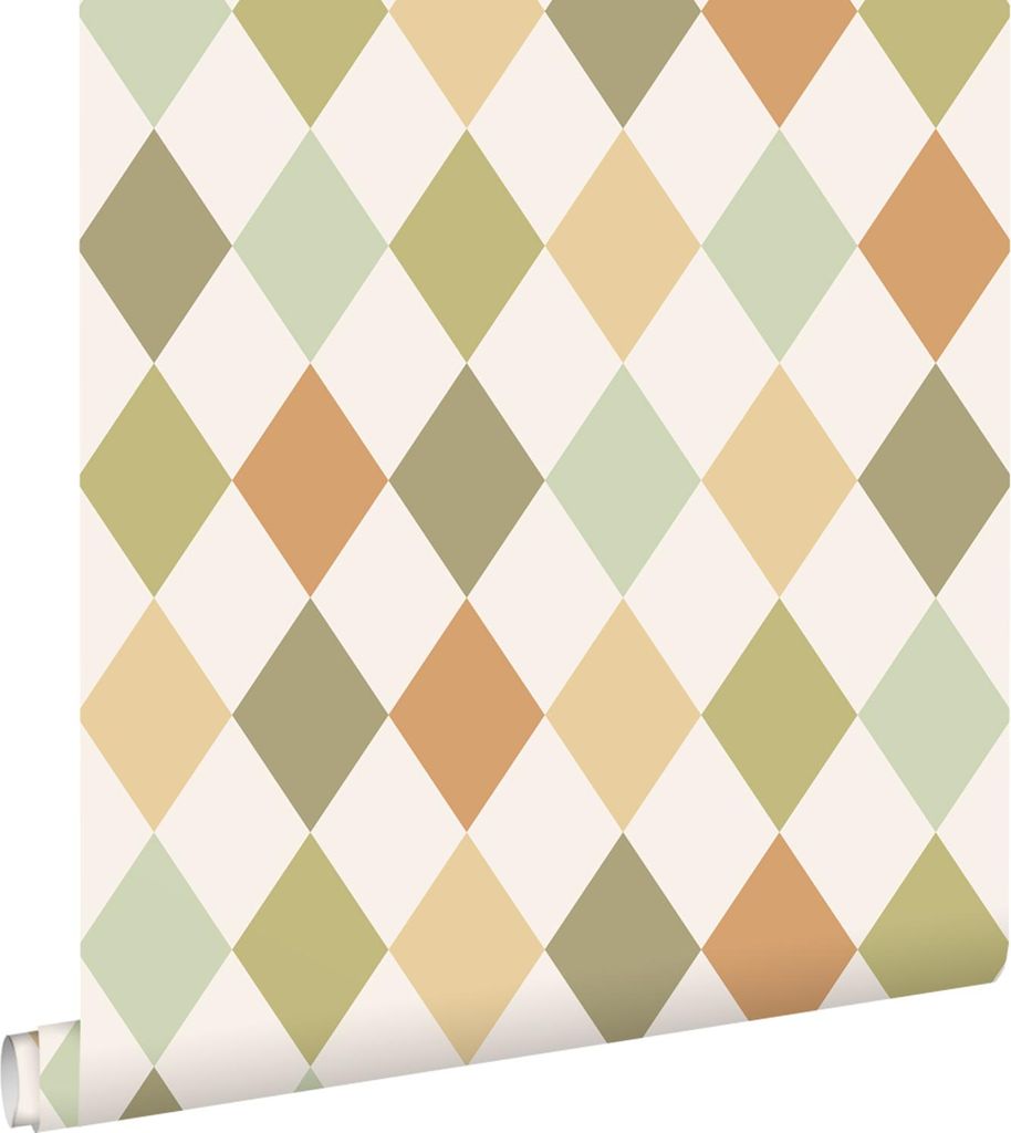 ESTAhome tapety kostkovaný vzor zelená a oranžová 50 x 900 Obrázek produktu 