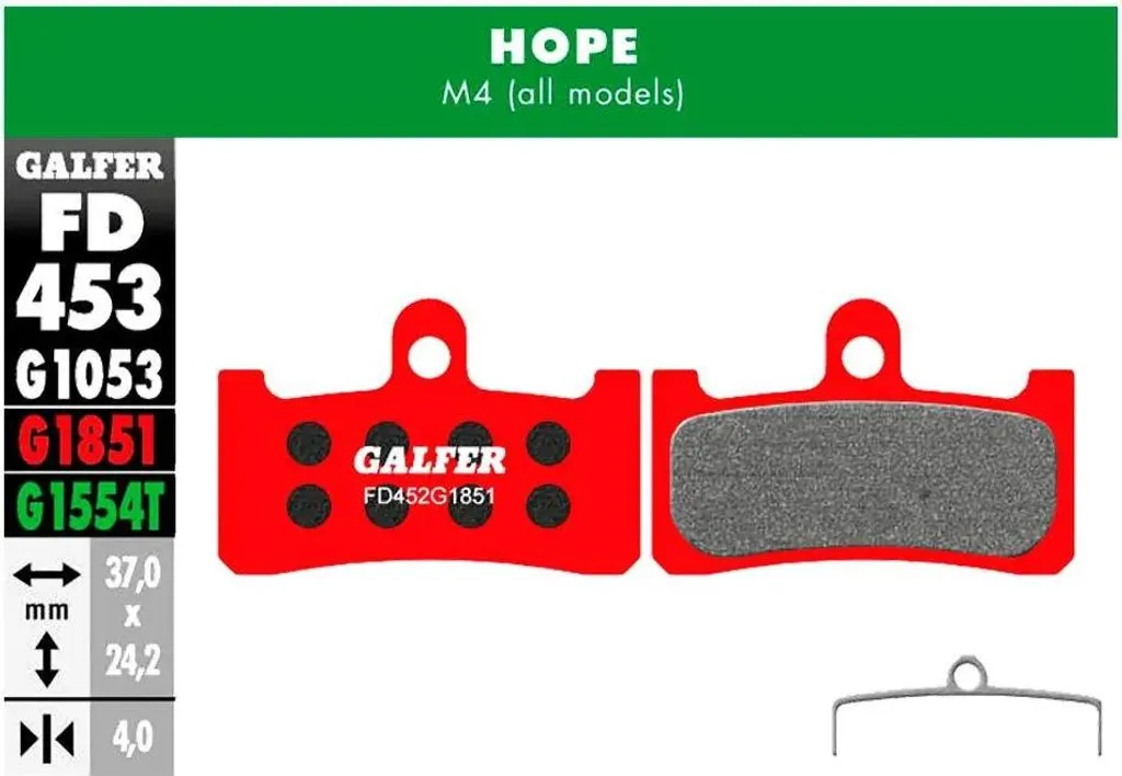 Plaquettes de frein Advanced pour Hope et Trickstuff - Finition Rouge