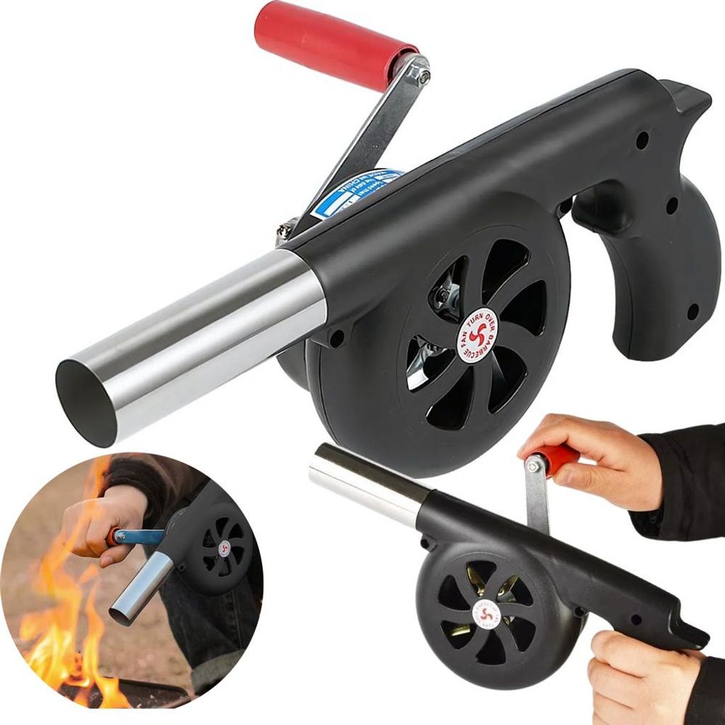 BBQ Handkurbel Gebläse Grillgebläse Feueranzünder für Produktbild 