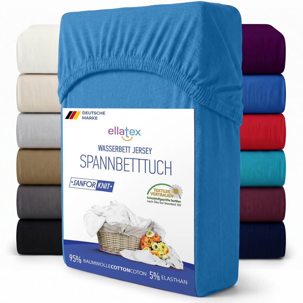 EllaTex Premium Spannbettlaken 200x220–220x240 Produktbild 