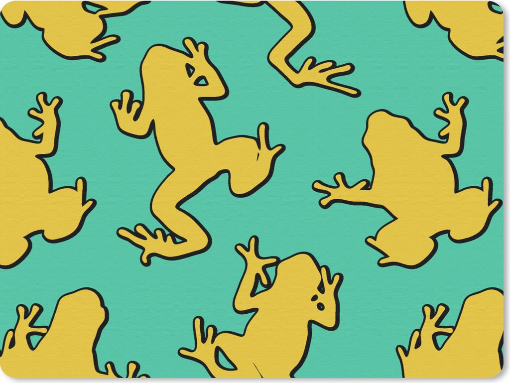 MuchoWow Mauspad Mousepad Muster - Dschungel - Frösche 23x19 cm - Mousepads - Maus Mat - Pad - Mausunterlage - Schreibtischunterlage - Mauspad