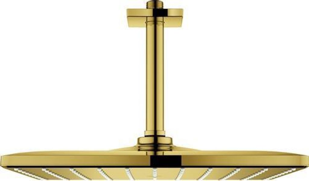 GROHE Kopfbrauseset Rainshower Mono 310 Cube 26566, Deckenauslass 142 mm, 1 Strahlart, maximaler Durchfluss bei 3 bar: 7,5 l/min, cool sunrise