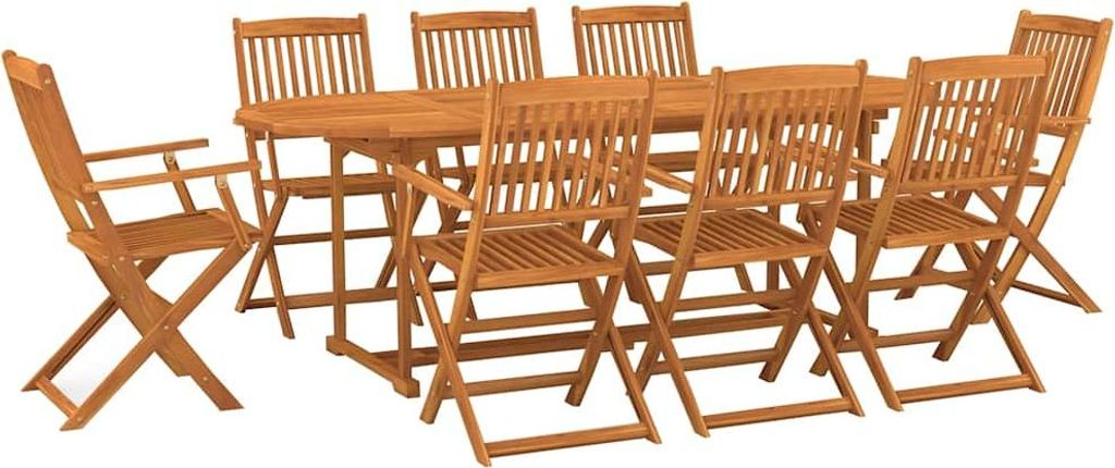 vidaXL 9dílný zahradní jídelní set 220x90x75 cm z masivního Obrázek produktu 