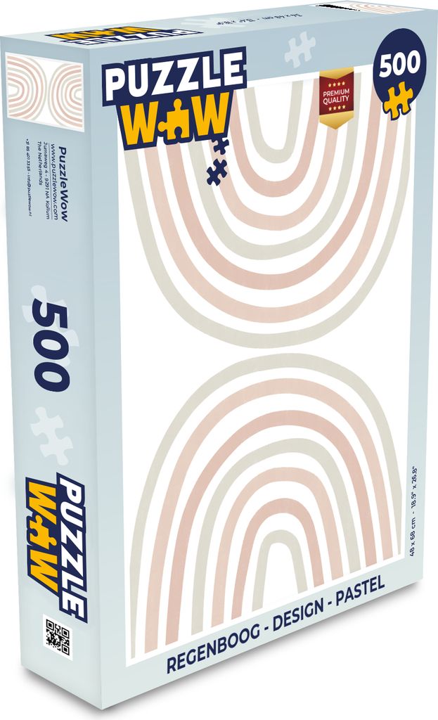 MuchoWow Puzzle 500 Teile Regenbogen - Design - Pastell - Denken - Spiel - Toy