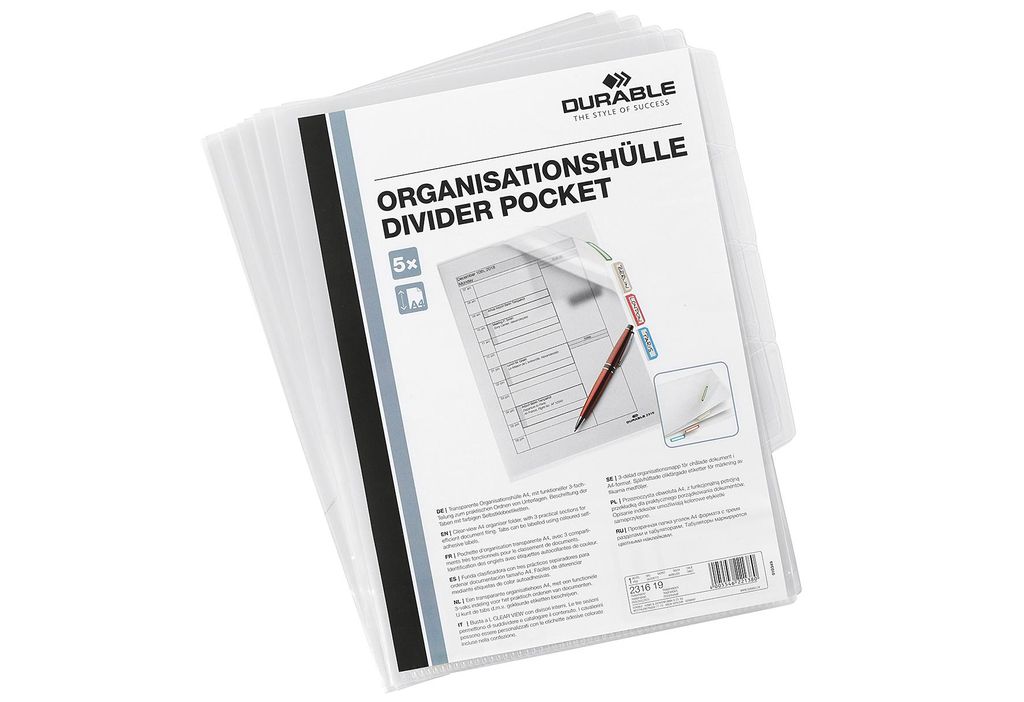 Durable 231619 - Konventioneller Dateiordner - Transparent Obrázok produktu 