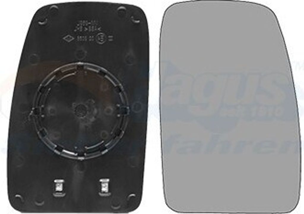 VAN WEZEL Spiegelglas Außenspiegel Rechts für OPEL Movano B Kastenwagen (X62) Konvex Beheizbar 4387838