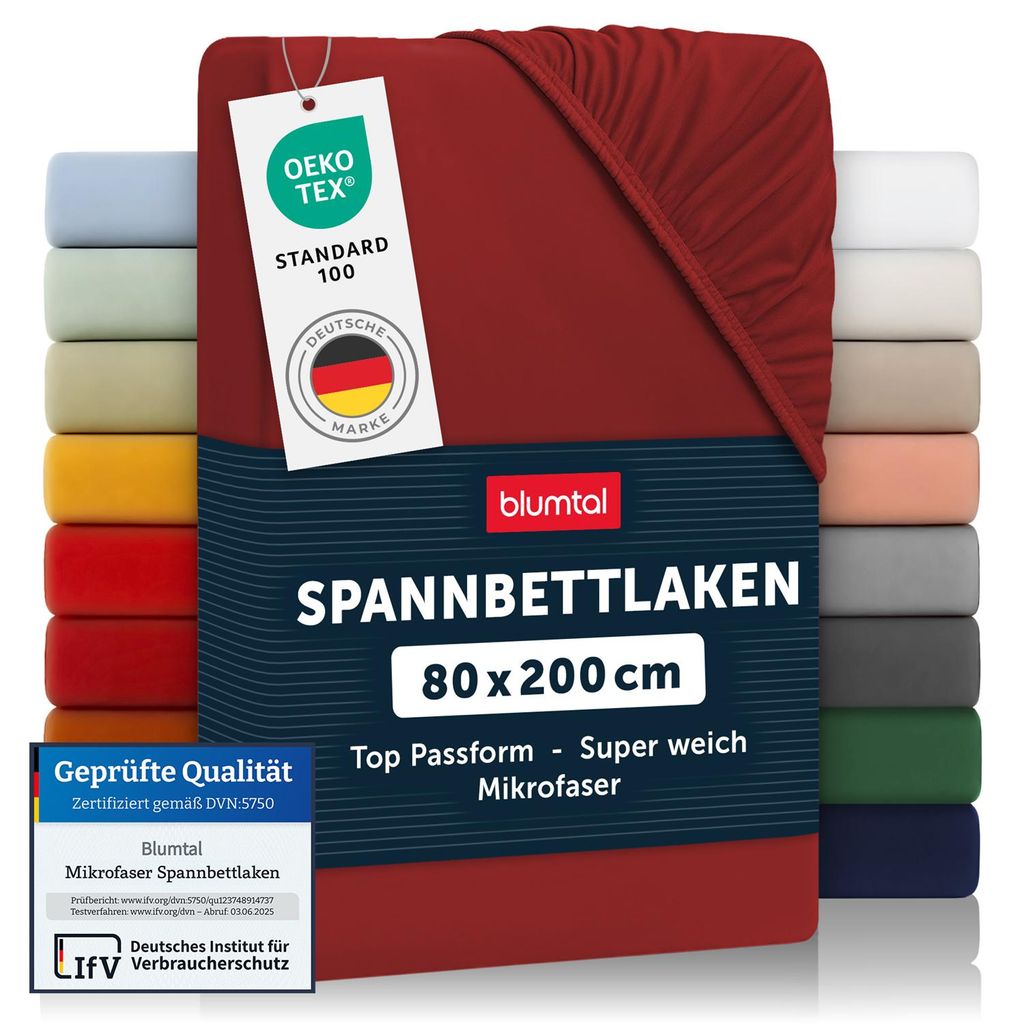 Blumtal Spannbettlaken 80x200 cm – Atmungsaktives Produktbild 