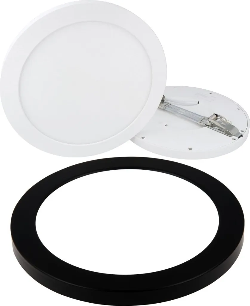 Aura Easy Fix 18W LED: Luce Calda 2700K e Design Nero Moderno