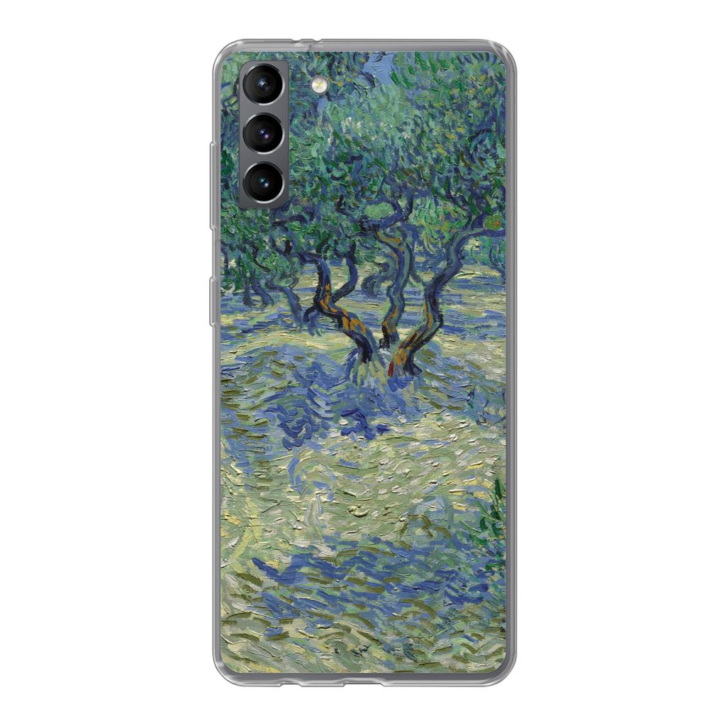 MuchoWow Handyhülle Schutzhülle Hülle für Samsung Galaxy S21 Plus Der Olivenhain - Vincent van Gogh Silikon Softcase Handy Hülle - Handy-Tasche