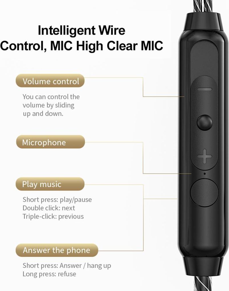 QKZ In-Ear-Kopfhörer mit Kabel, Monitor-Kopfhörer, Produktbild 