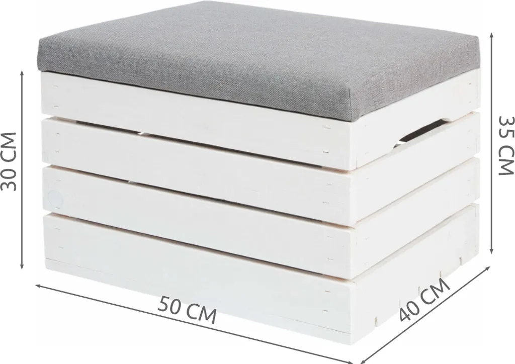 Pouf Cassapanca Imbottita in Legno | Seduta Luxury Contenitore - 8