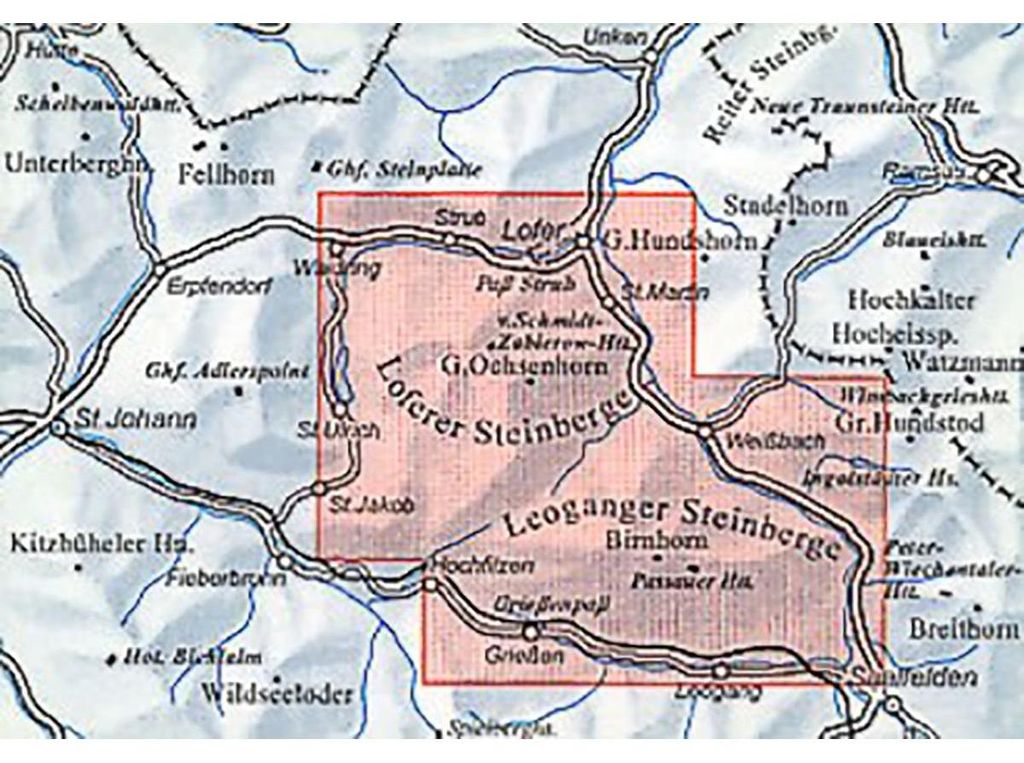 Loferer- und Leoganger Steinberge: Topographische Karte 1:25.000 mit Wegmarkierungen und Skirouten: Wege und Skitouren (Alpenvereinskarten)