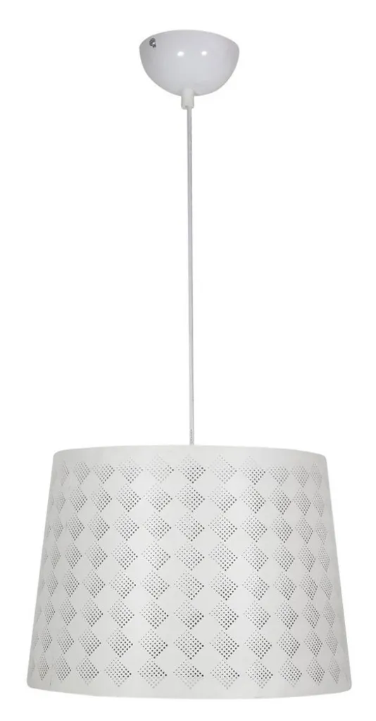 Suspension ORLANDO blanche Candellux 1xE27 60W en métal 110x35x35 cm