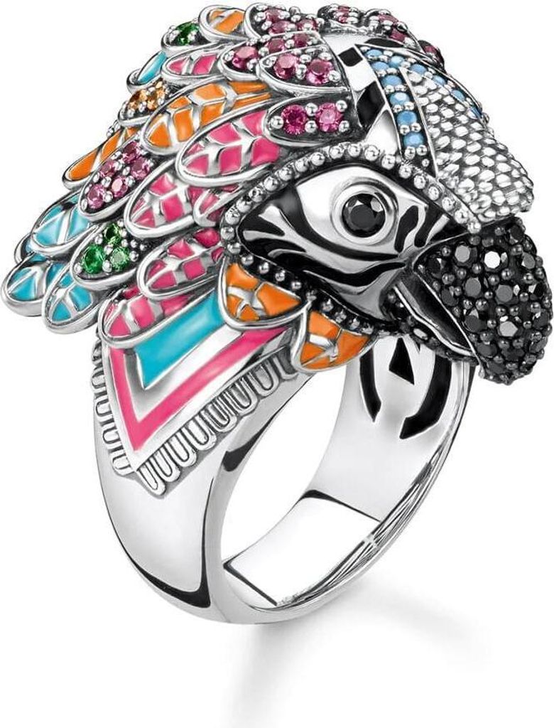 Bague Chevalière Thomas Sabo Perroquet Argent Massif Taille 52 - Neuf Sans Boîte