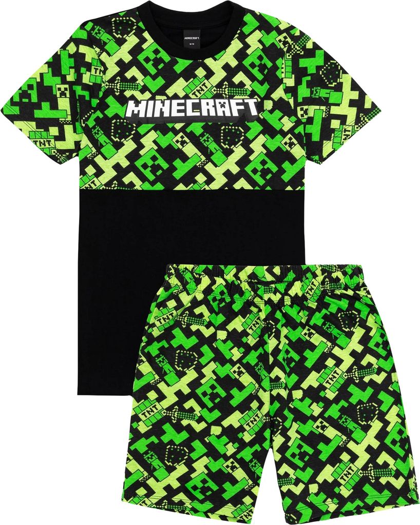 Minecraft - Schlafanzug mit Shorts für Kinder NS7115 Produktbild 