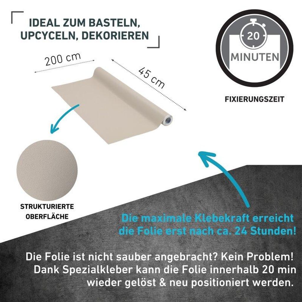 Klebefolie Unimatt taupe - 45x200cm Produktbild 