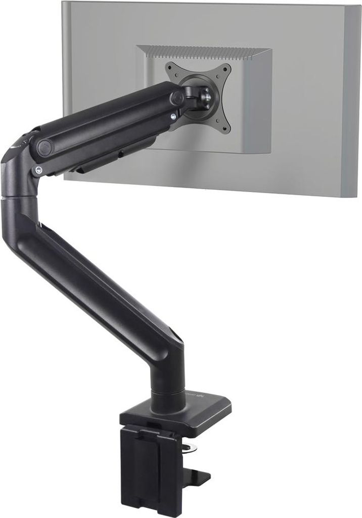 hjh OFFICE Monitorhalterung VM-MG1S Monitorarm Tisch Halterung für Monitor höhenverstellbar VESA 75/100, bis 20 kg belastbar, Aluminium, Stahl