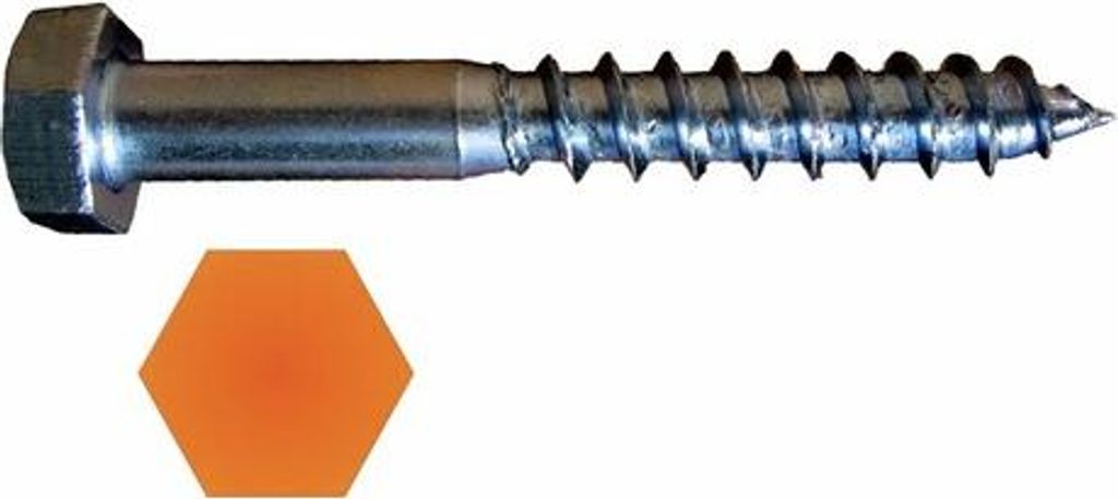 6KANT-HOLZSCHRAUBE DIN571 vz 7,0 x 100 mm
