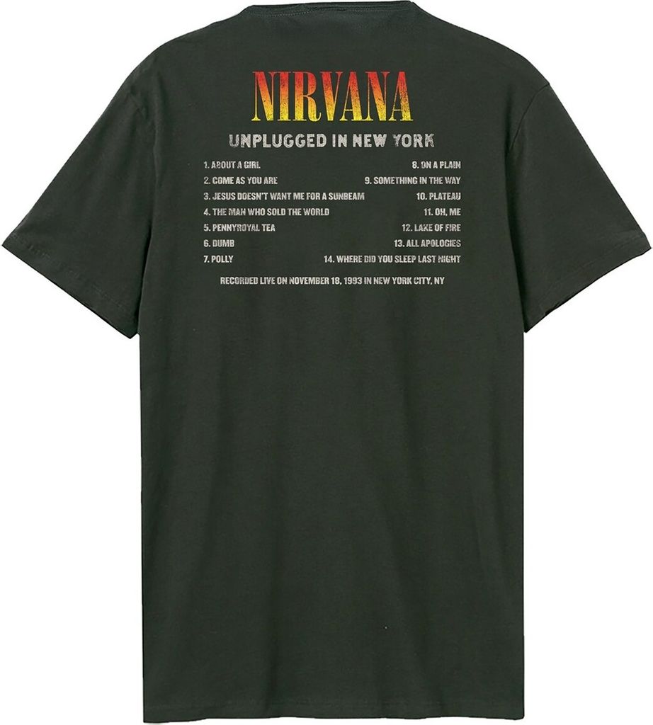 Amplified - "Unplugged In New York" T-Shirt für Herren/Damen Uni GD1775 (L) (Holzkohle)