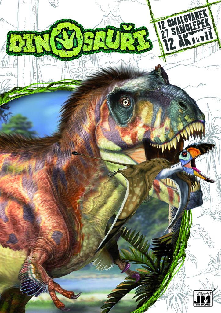 JIRI MODELS Färbung mit Aufklebern Dinosaurier