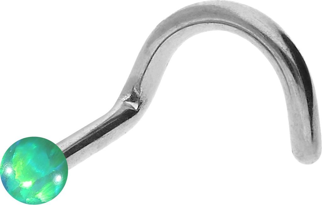 Nasenpiercing, Nasenstecker Titan Nasenstecker Spirale SYNTHETISCHER OPAL