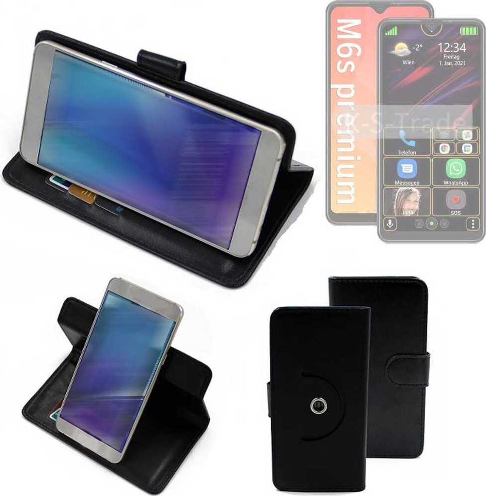 K-S-Trade Case Schutzhülle Handyhülle kompatibel mit Bea-fon M6s premium Flipcase Smartphone Cover Handy Schutz Tasche Klapphülle Walletcase