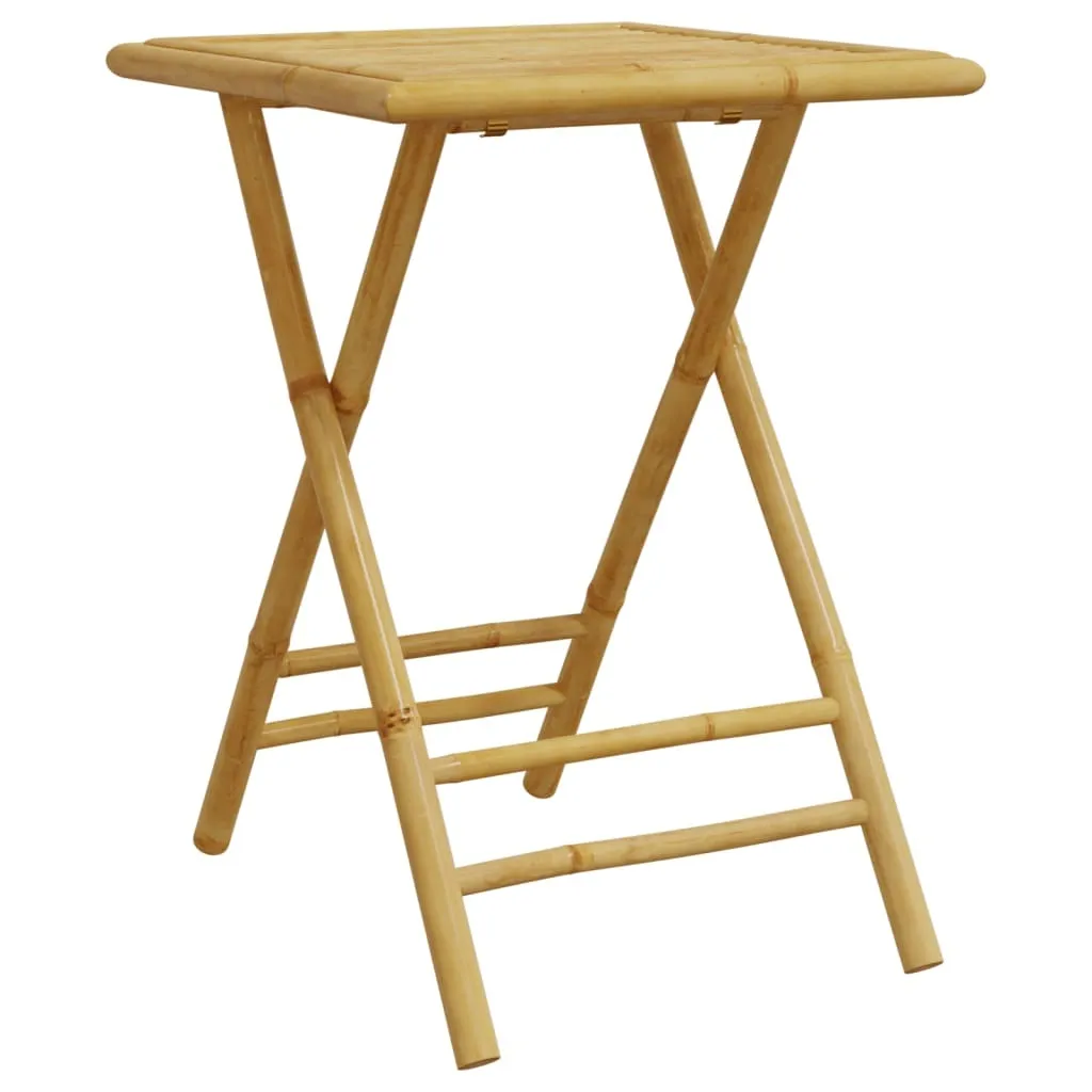 Tavolo da Pranzo Esterno 55x55 Bambù Pieghevole vidaXL
