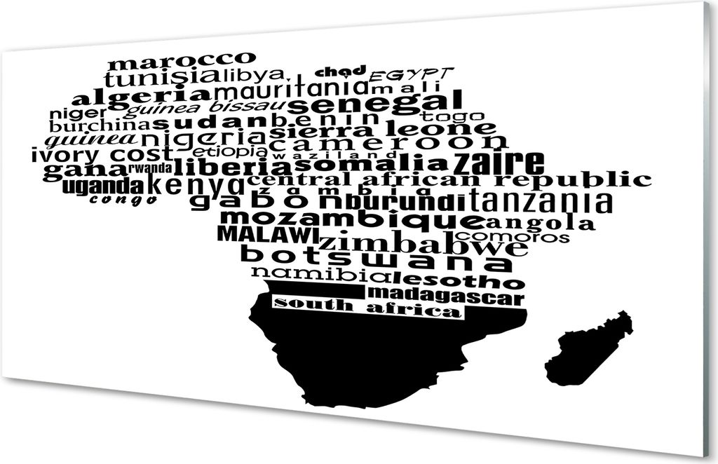 Glasbilder 140x70 Wandkunst Schwarz-Weiß-Untertitel